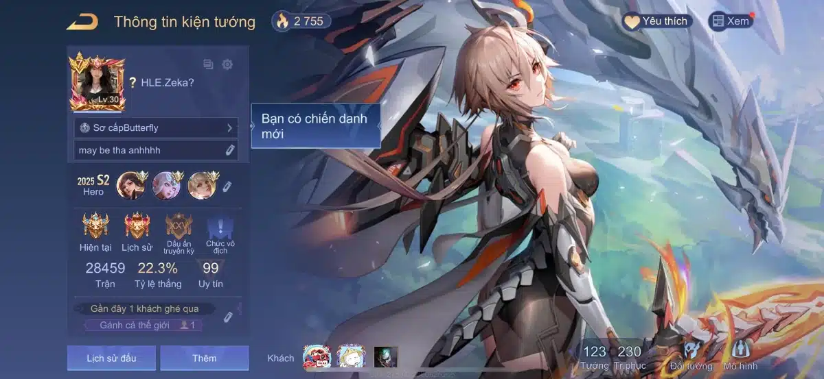 Ảnh acc Liên Quân nghèo