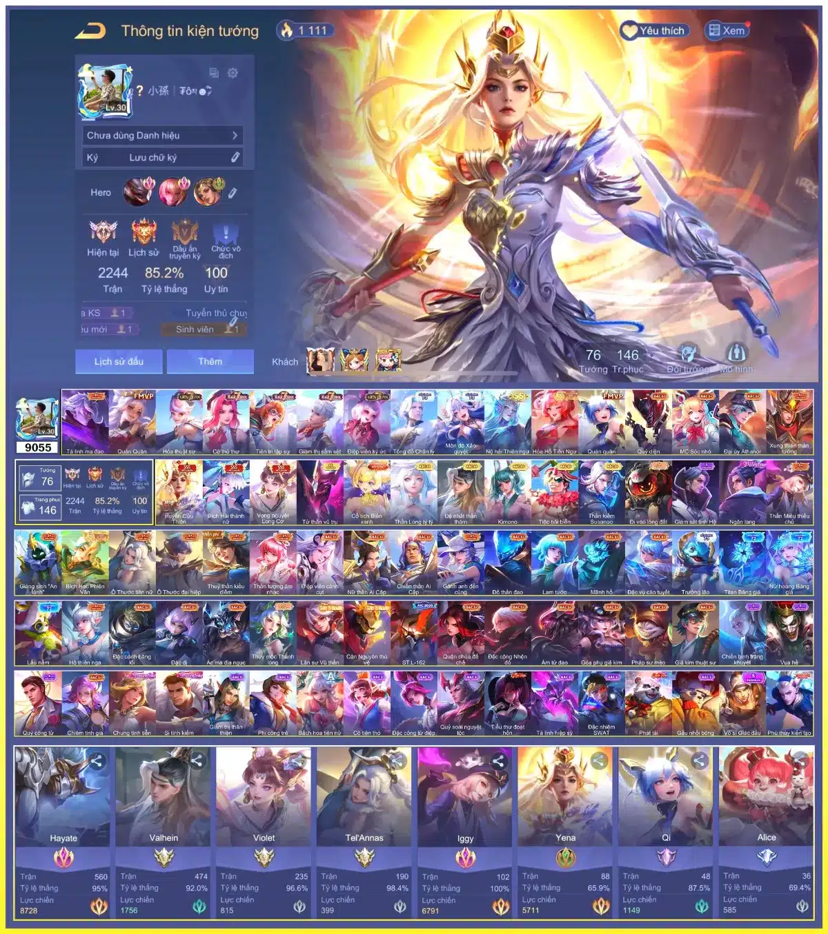Ảnh show acc liên quân