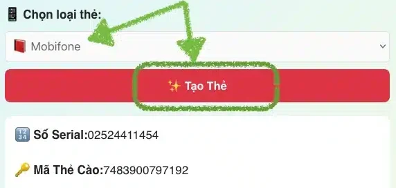 App Nhận Thẻ Cào Mobi Miễn Phí Có Số Seri