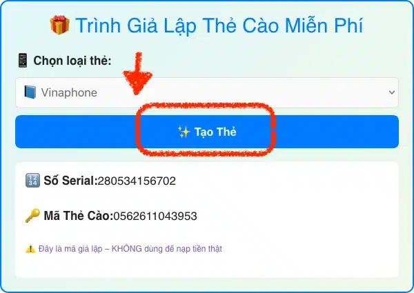 App Nhận Thẻ Cào Vina Miễn Phí