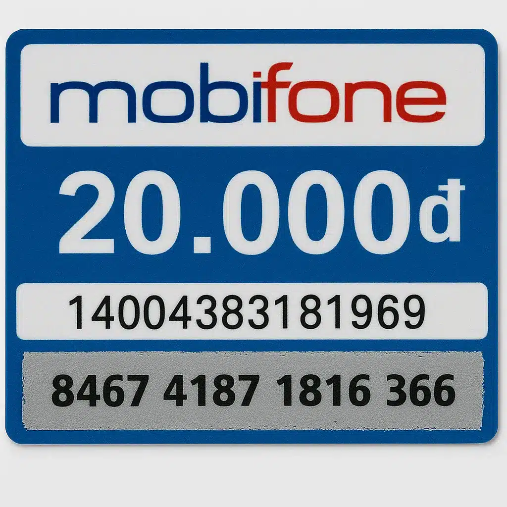 Hình Thẻ cào Mobi 20k free