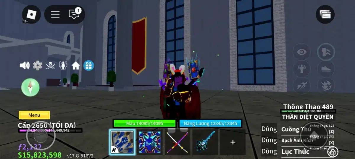 Hình ảnh acc Blox Fruit Level max 2650 full VIP xịn xò