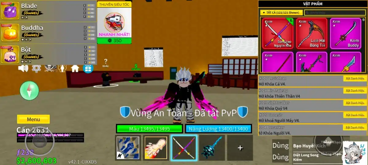 Hình ảnh acc Blox Fruits level 2631