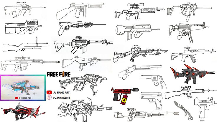 Hình vẽ súng free fire lv7