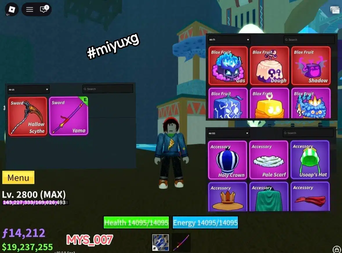 Tặng Acc blox fruit level max 2800