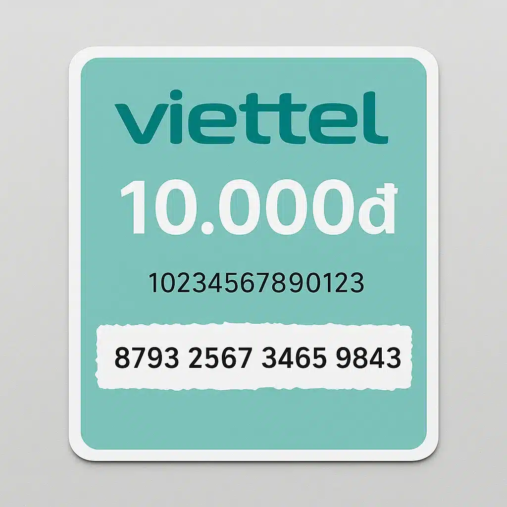 Thẻ Viettel 10k free có serial