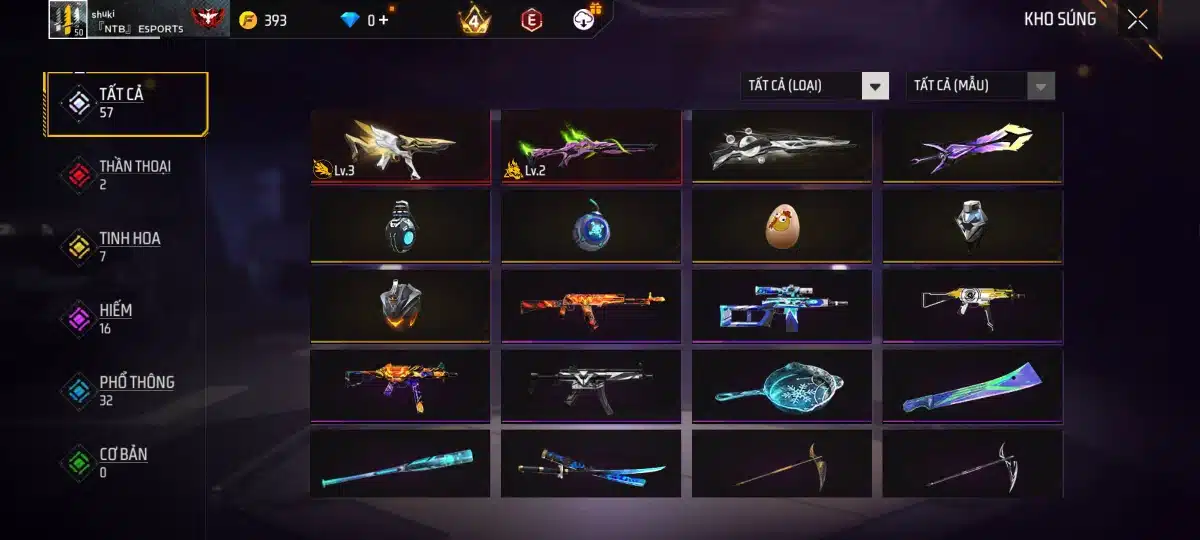 ảnh acc free fire vip full vũ khí