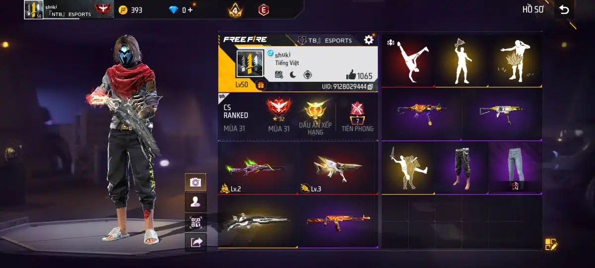 FF acc vip ảnh nick free fire giàu