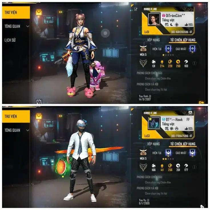 Hình ảnh acc ff vip rank tử chiến