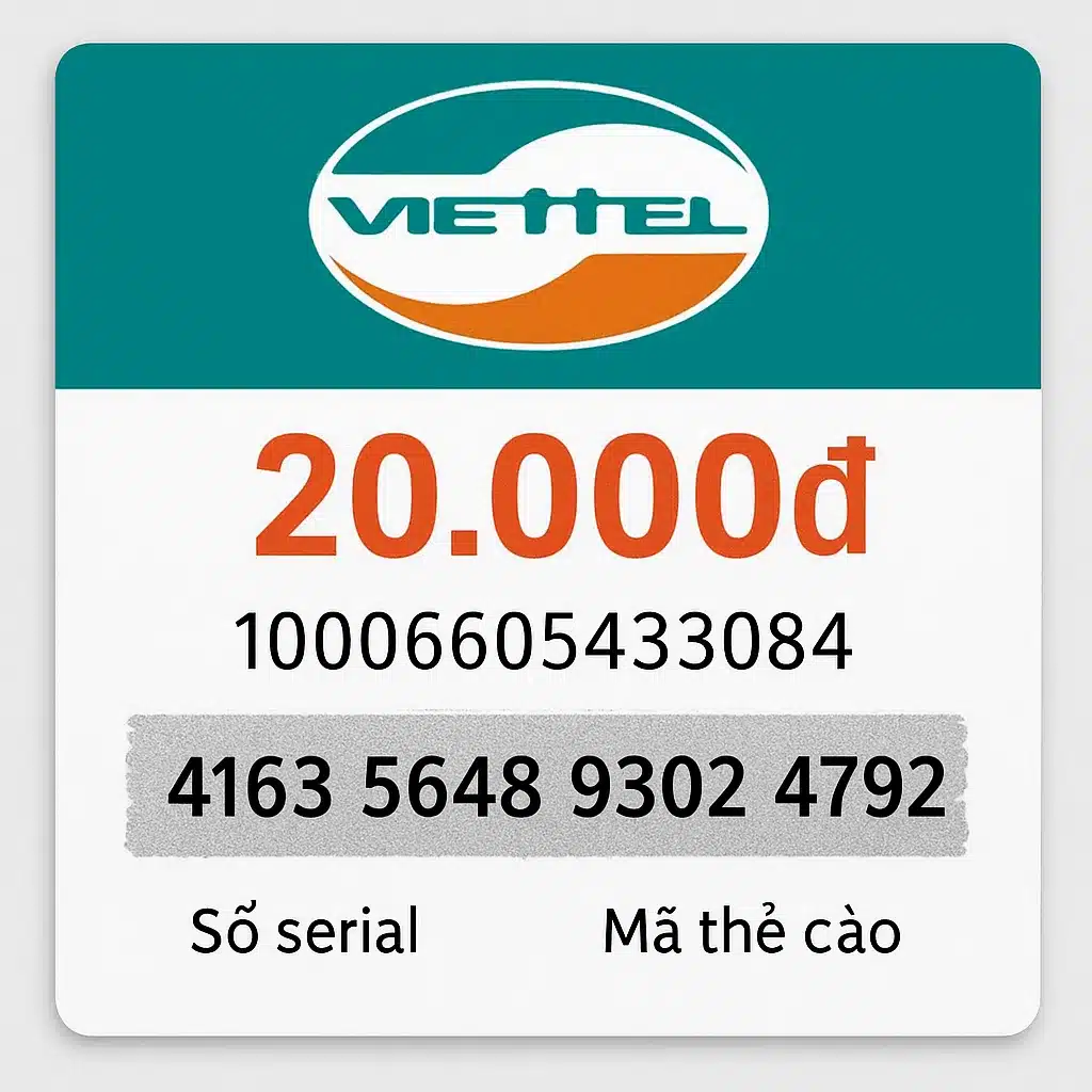 Thẻ Viettel 20k free