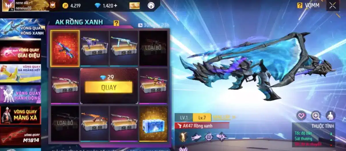 Ak Rồng Xanh lv7