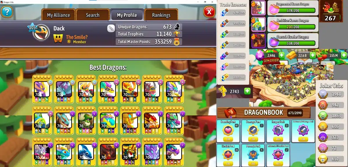 Ảnh Bán Acc Dragon City