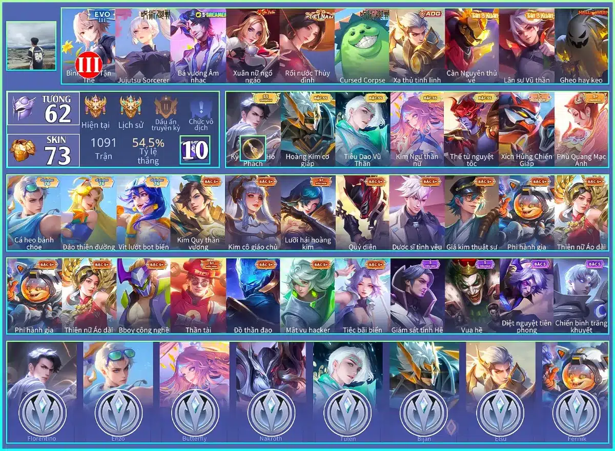 Ảnh Bán Acc Liên Quân