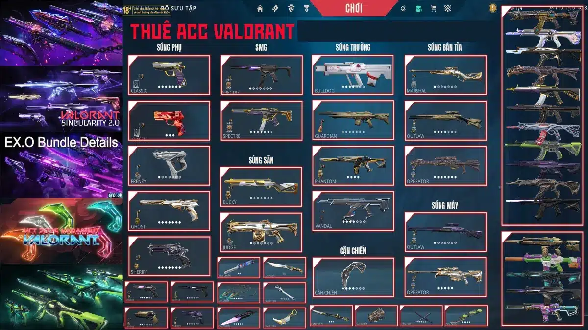 Ảnh Cho Thuê Acc Valorant