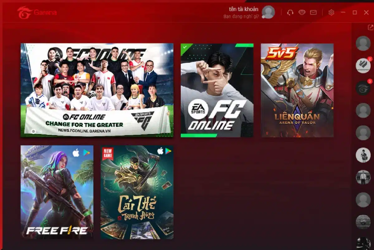 Các Game Của Garena