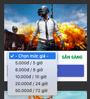 Các Mức Giá Cho Thuê Acc PUBG