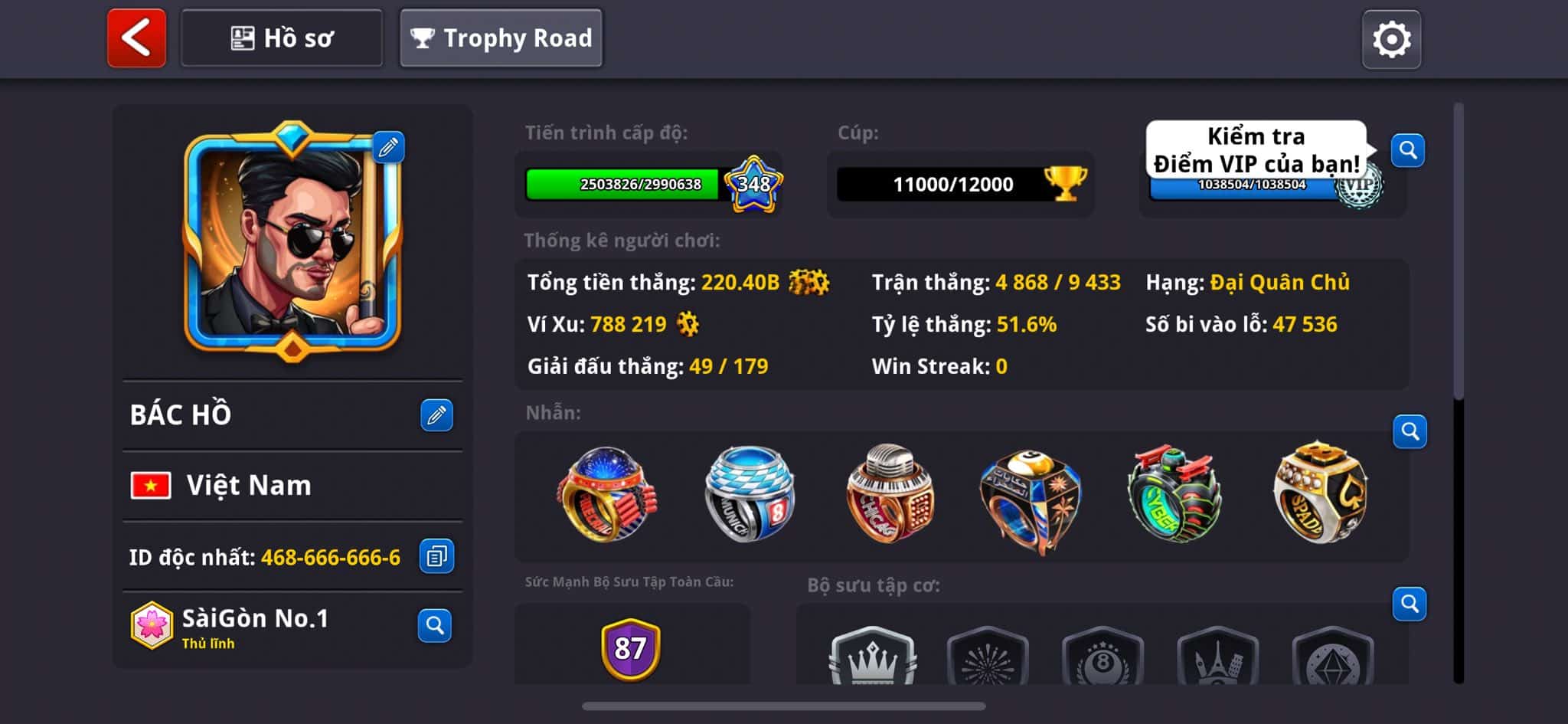 Cho Acc 8 Ball Pool VIP
