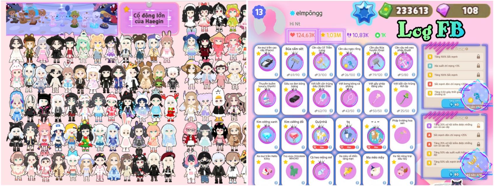 Cho acc Play ogether miễn phí Facebook - Log FB