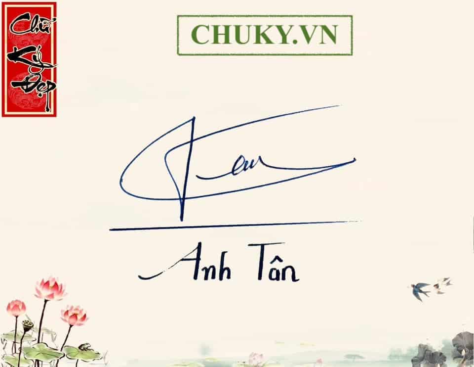 Mẫu chữ ký tên ANH TÂN