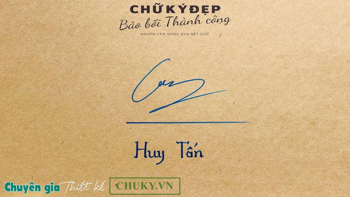 Mẫu chữ ký tên Huy Tấn