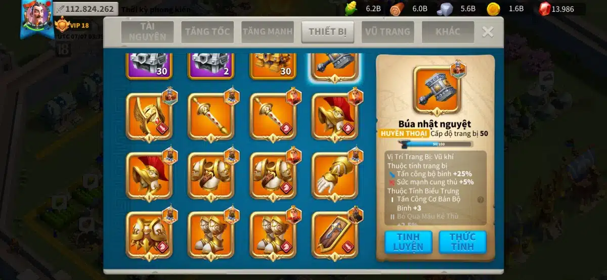 Nick Rise Of Kingdom VIP 18