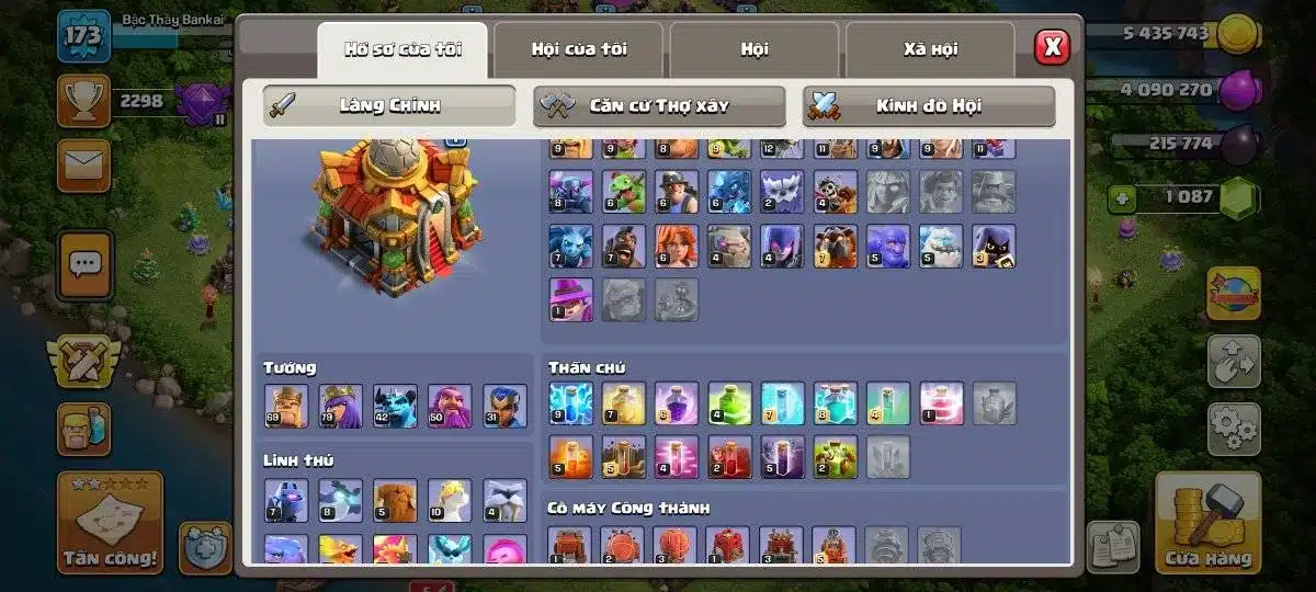 Share Acc COC miễn phí