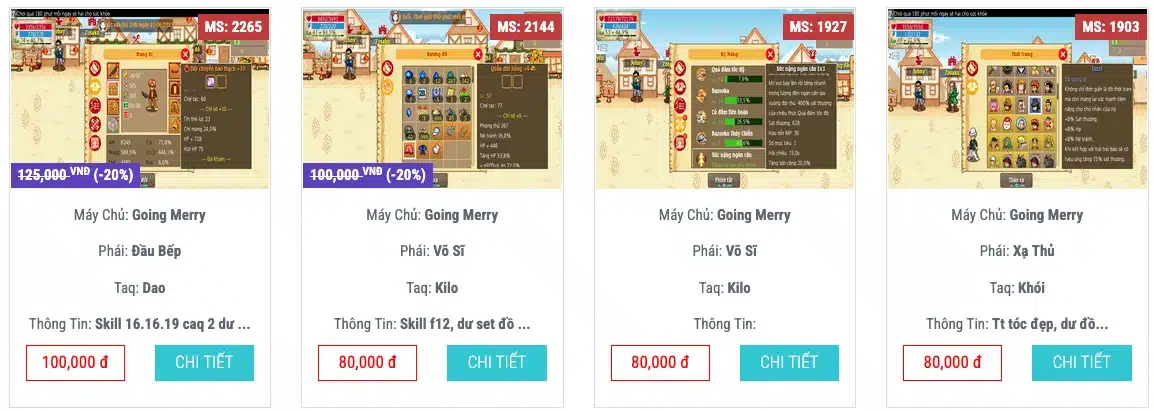 Shop Acc HTTH Giá Rẻ 80k - 100k