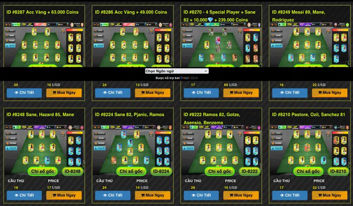 Shop Bán Acc DLS