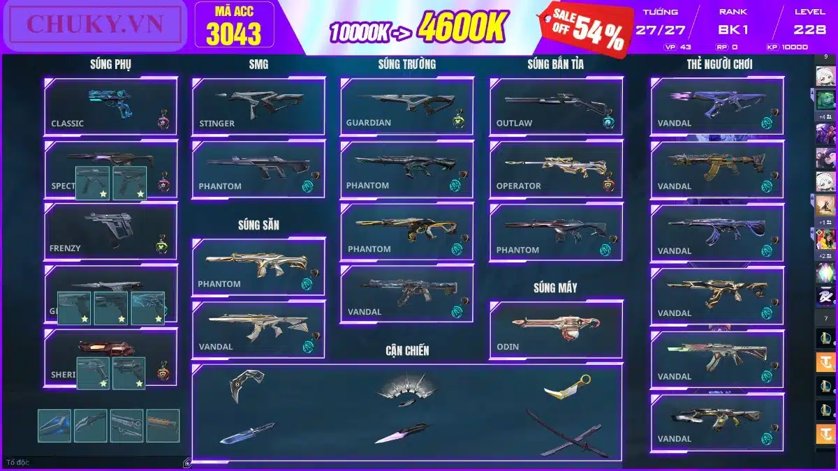 Shop Bán Acc Valorant Uy Tín