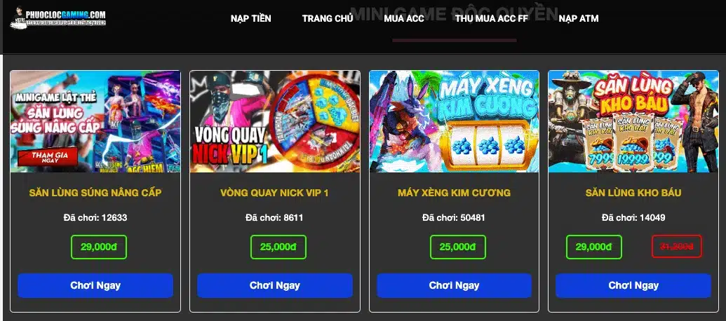 Shop Phước Lộc FF miễn phí