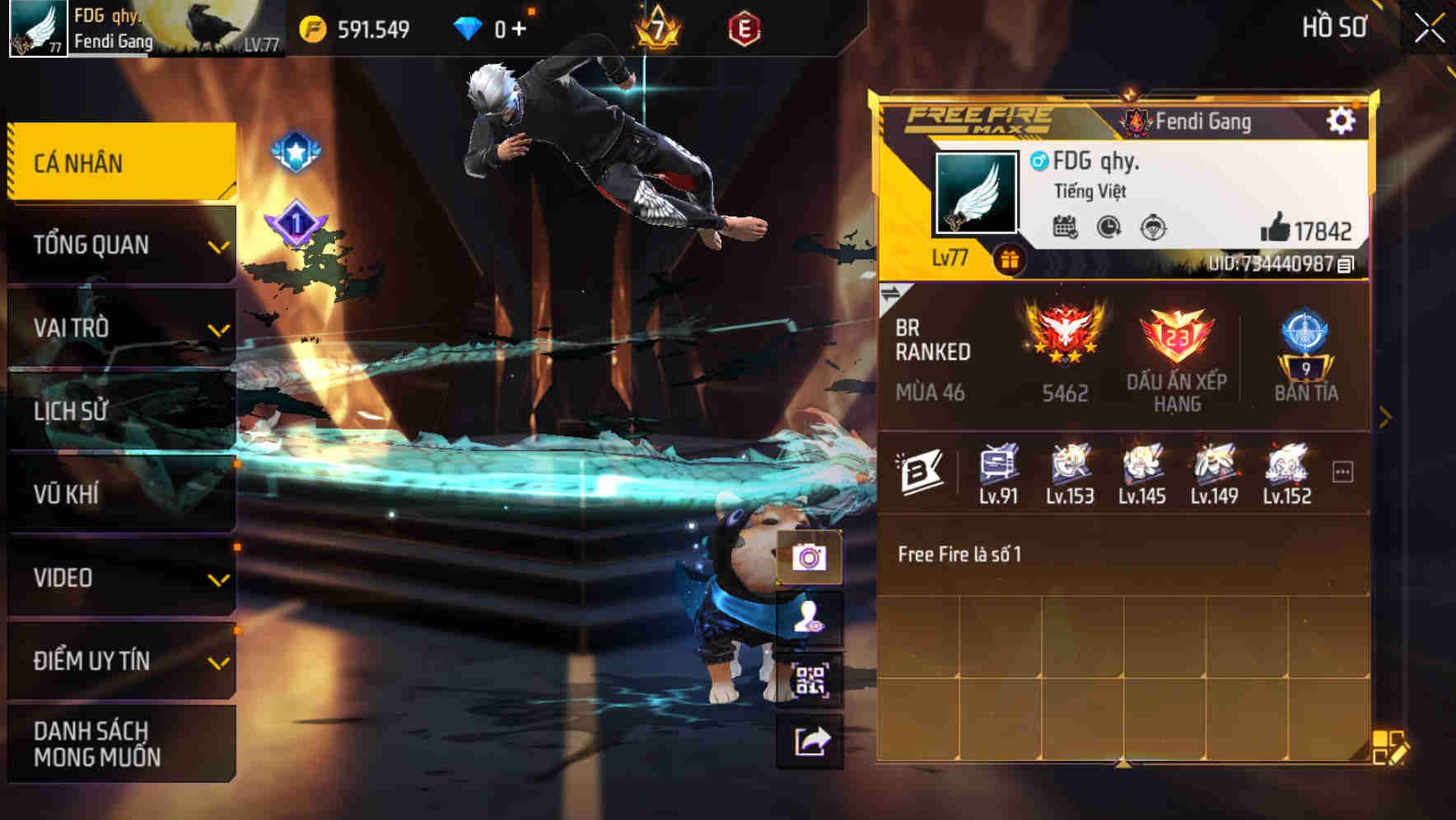 Shop acc FF giá học sinh chuyên nam