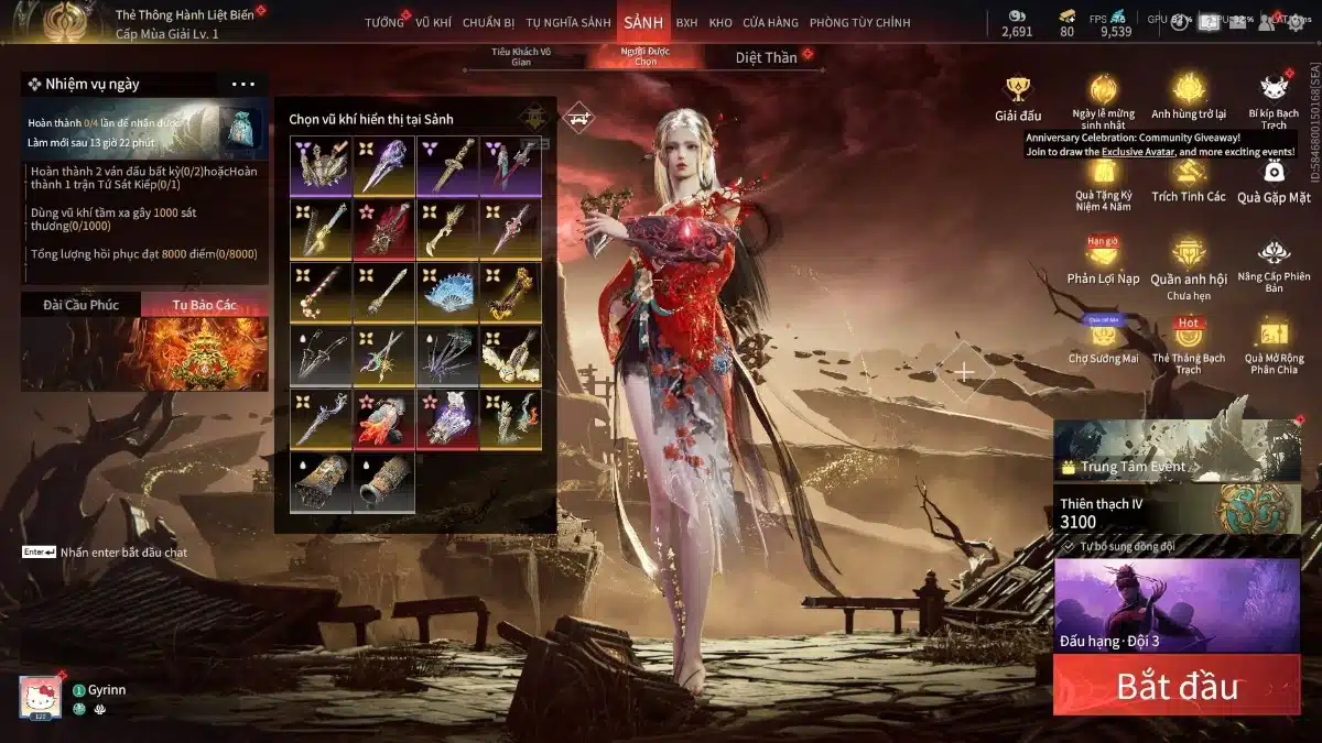 Shop acc Naraka VIP