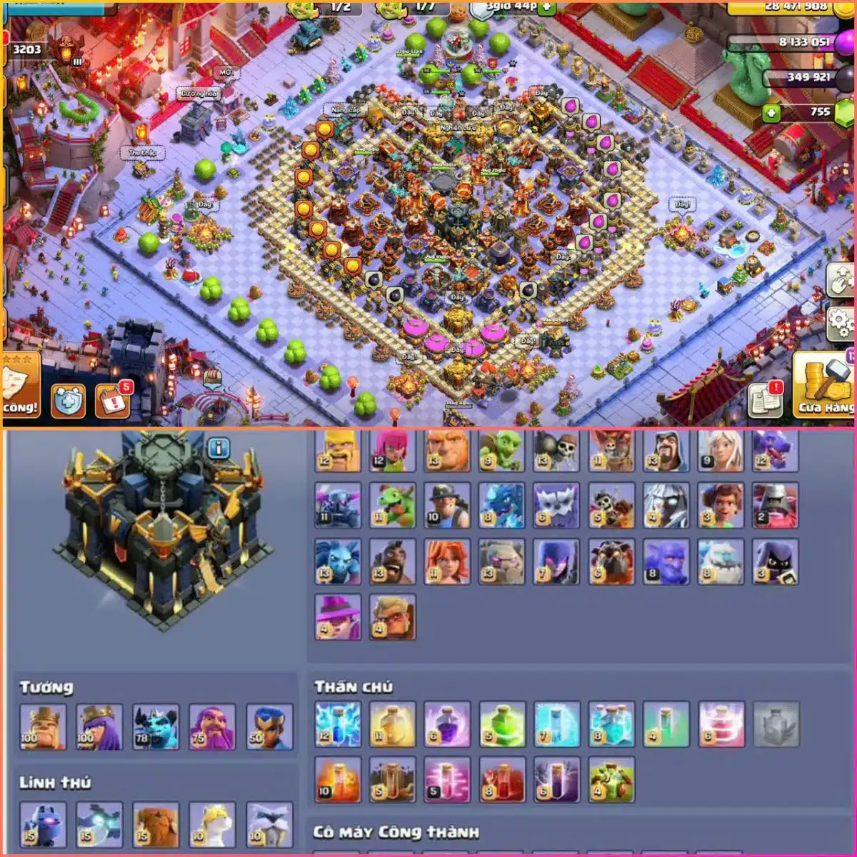 Shop acc clash of clan hall 14