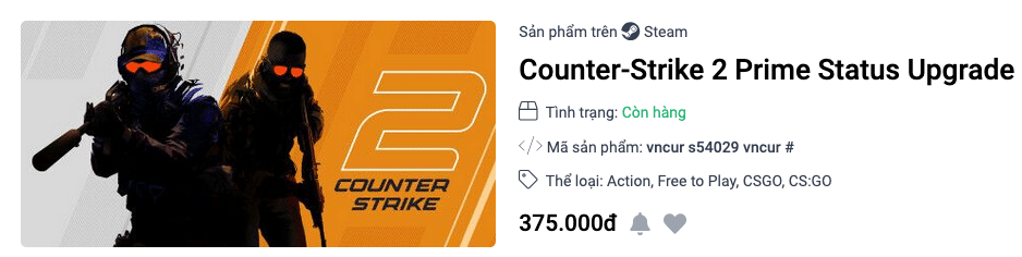 Shop bán acc Csgo Prime