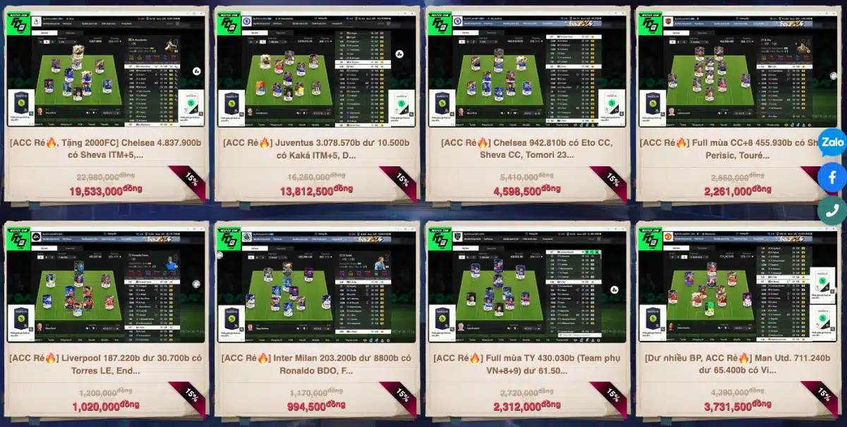 Shop bán acc fc online VIP