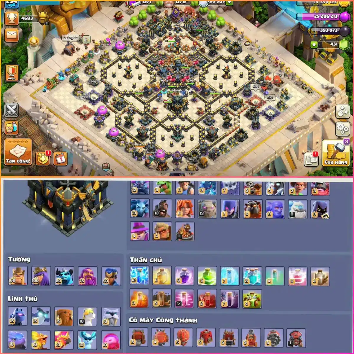 Shop mua acc clash of clan uy tín