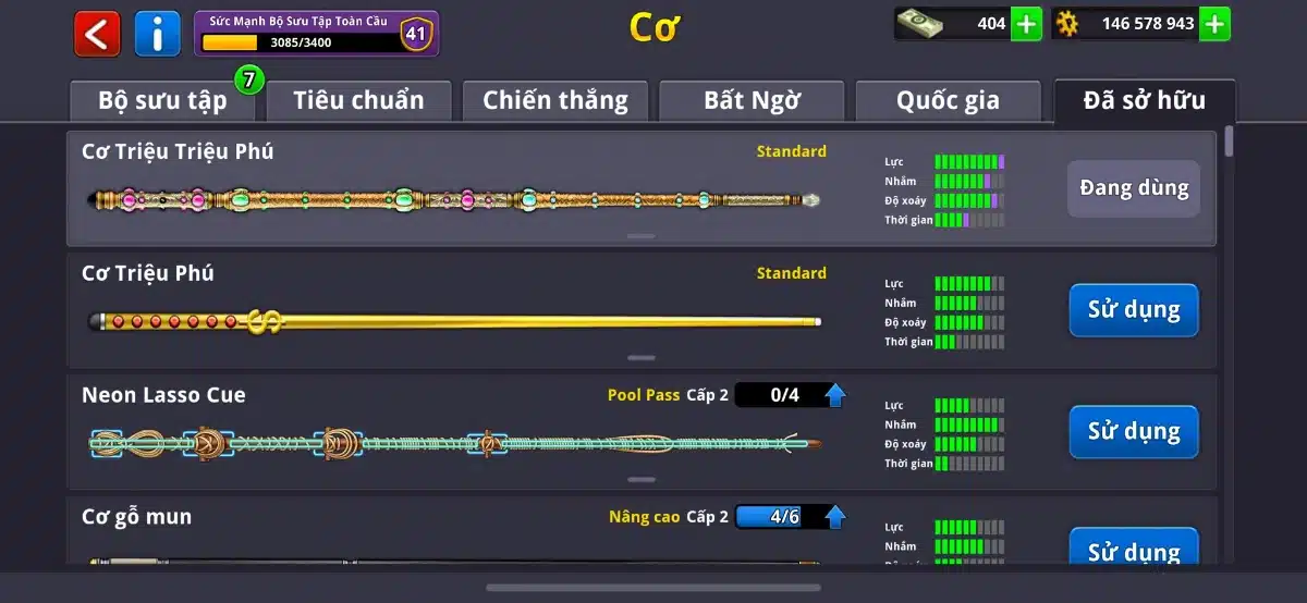 Show Acc 8 Ball Pool chi tiết