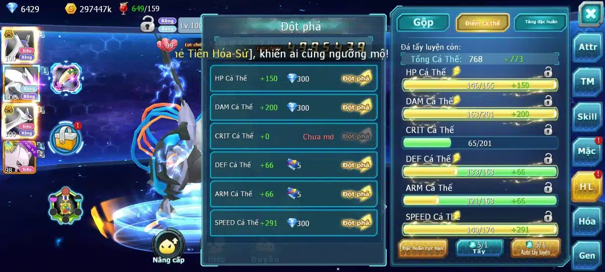 Show free acc poke đại chiến
