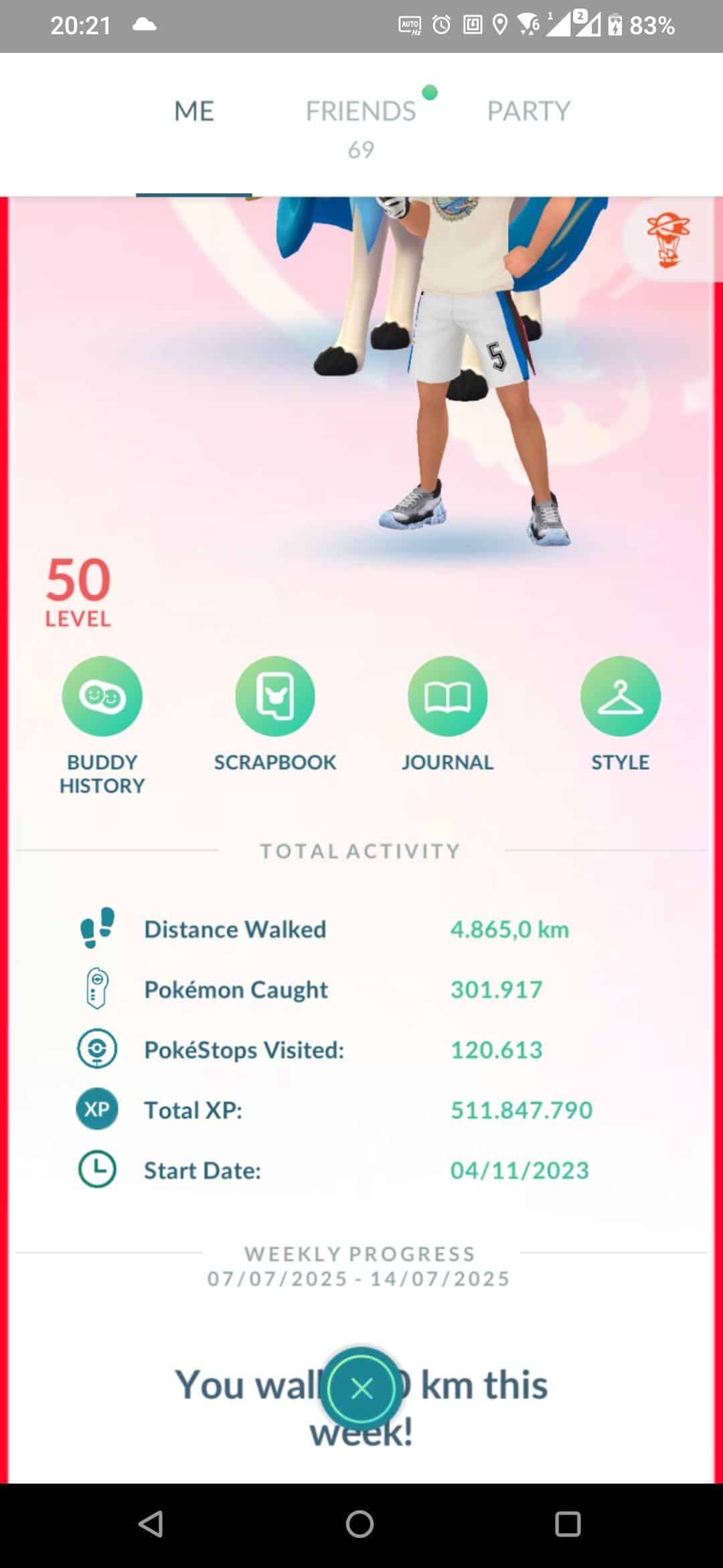 Tặng nick Pokemon go level 50