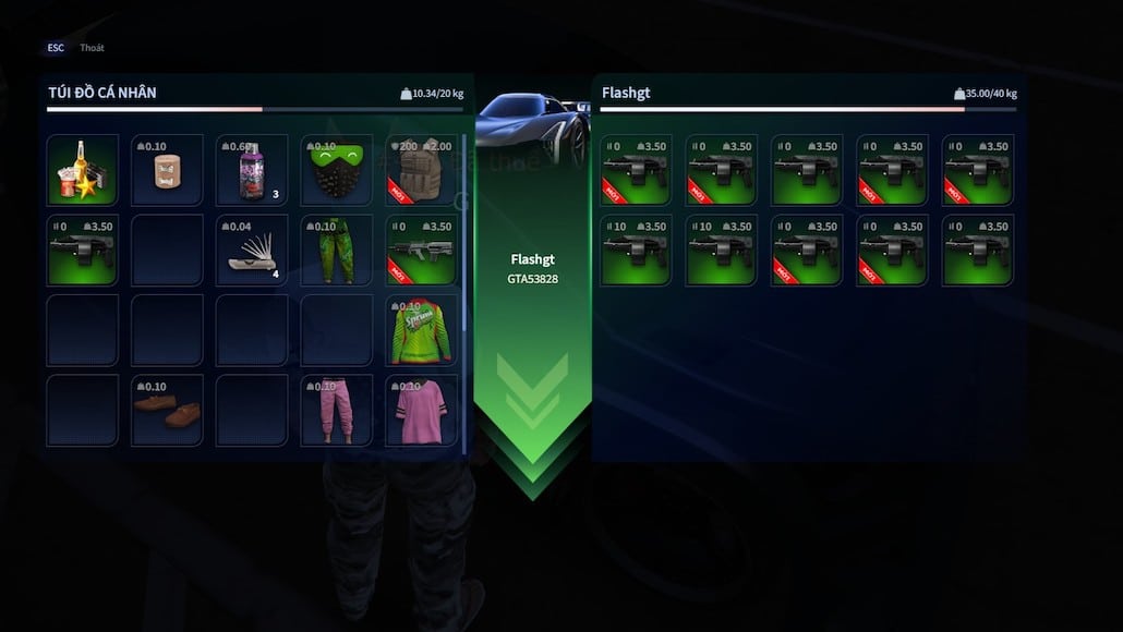 Vật phẩm shop acc Gta 5