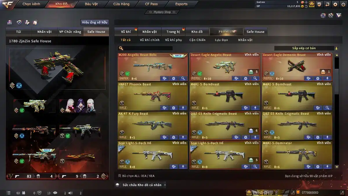 Xem acc crossfire cho thuê