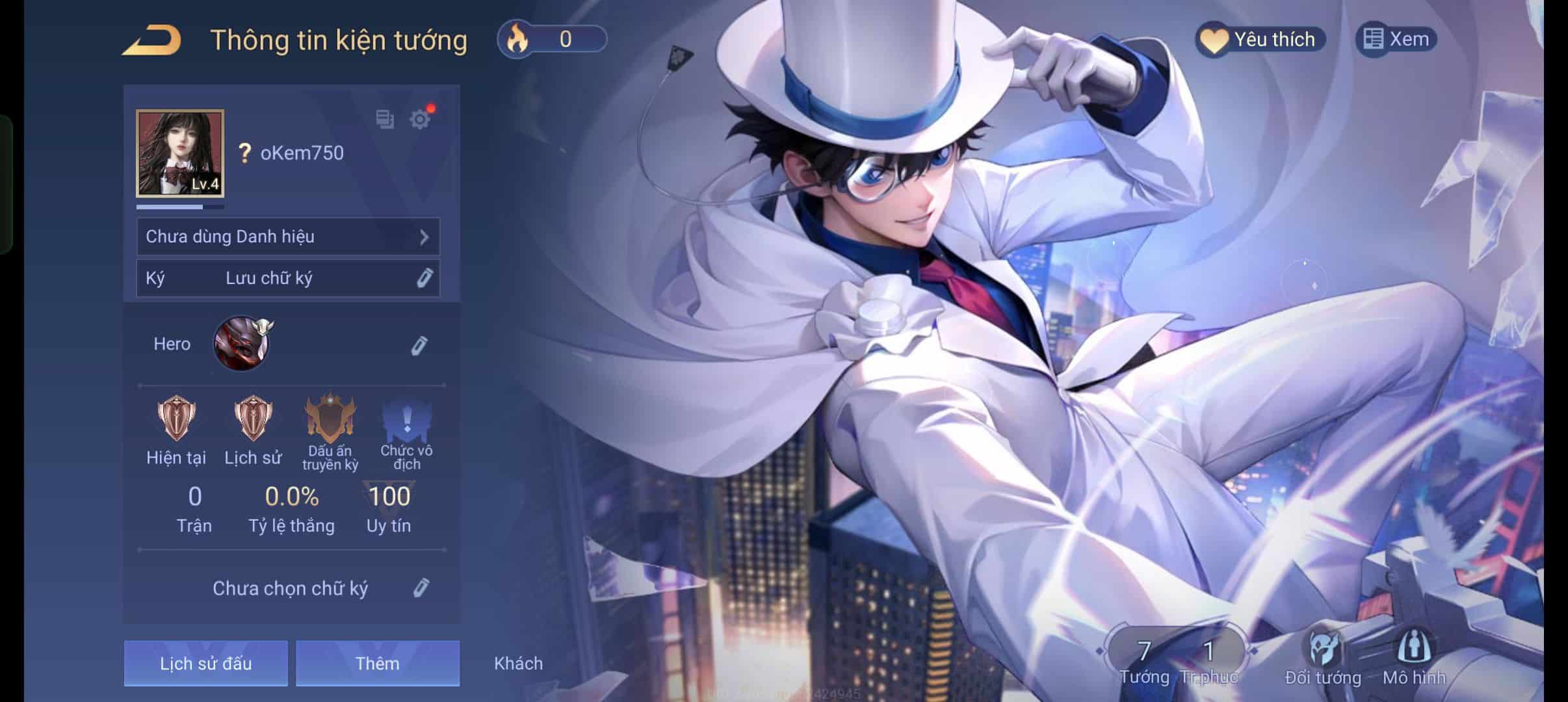 Acc reg kaito kid Liên Quân