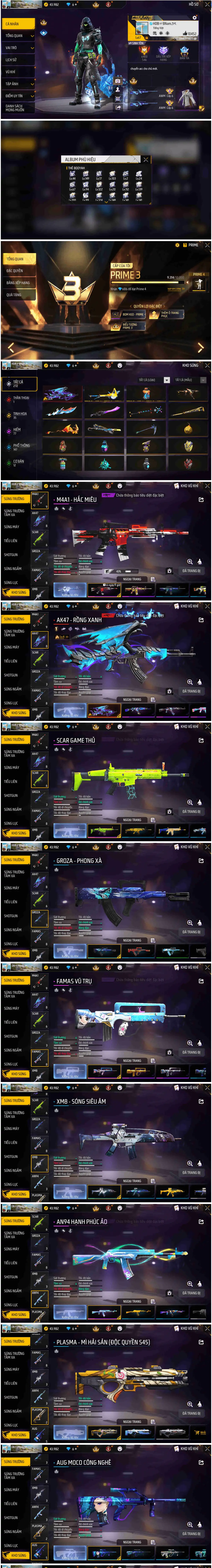 Acc Free Fire 500k có gì