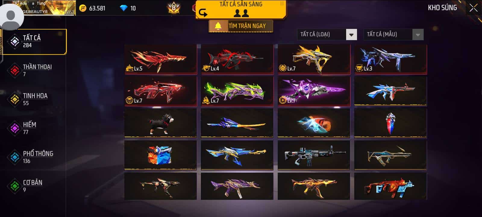 Acc Free Fire VIP 8 Full