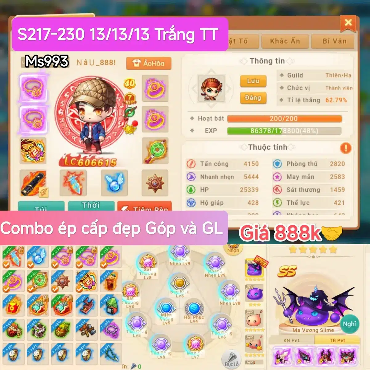 Acc Gunny Origin trắng thông tin