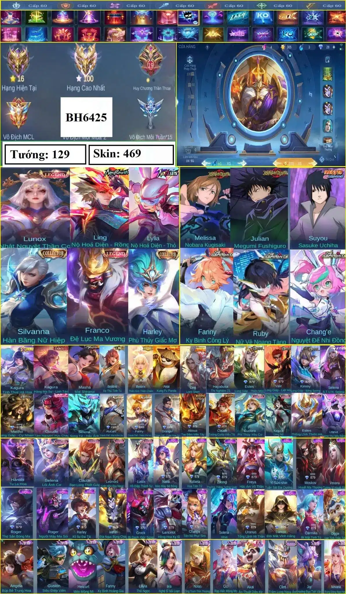 Acc mobile legends miễn phí