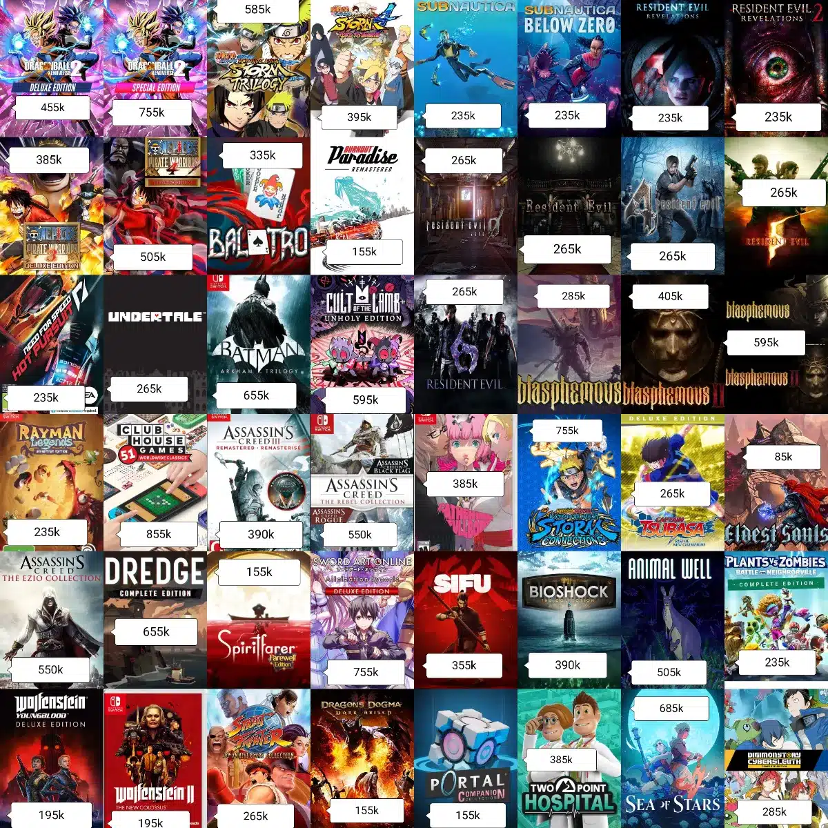 Các Loại Tài Khoản Nintendo Switch
