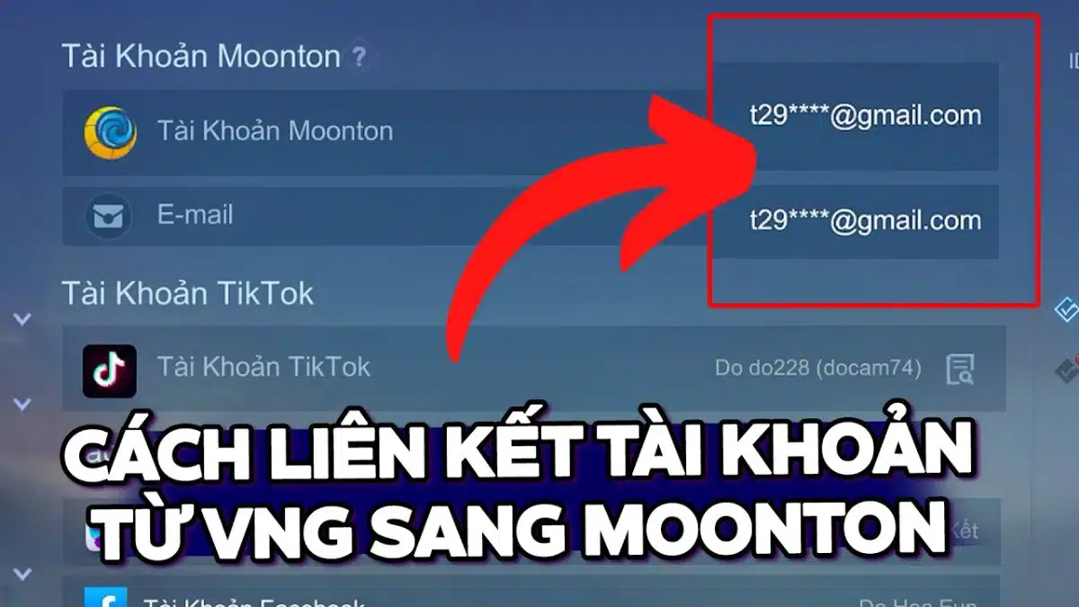 Cách liên kết tài khoản Moonton