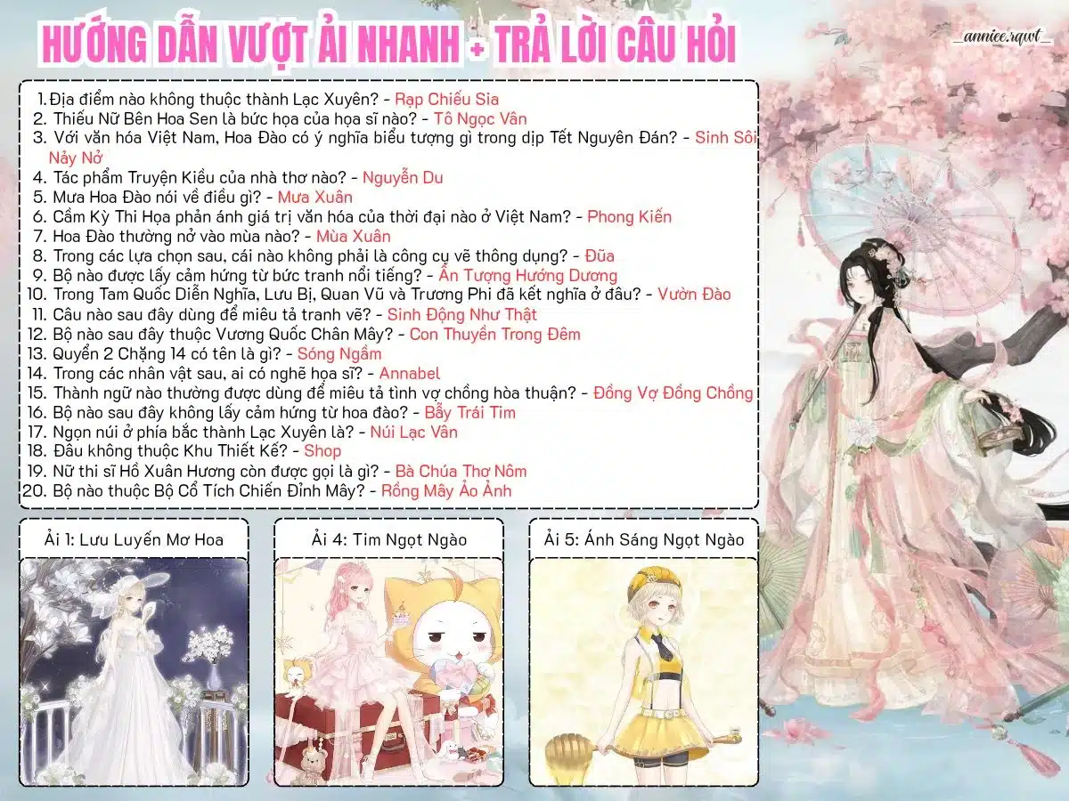 Cách vượt ải nhanh game Ngôi sao thời trang
