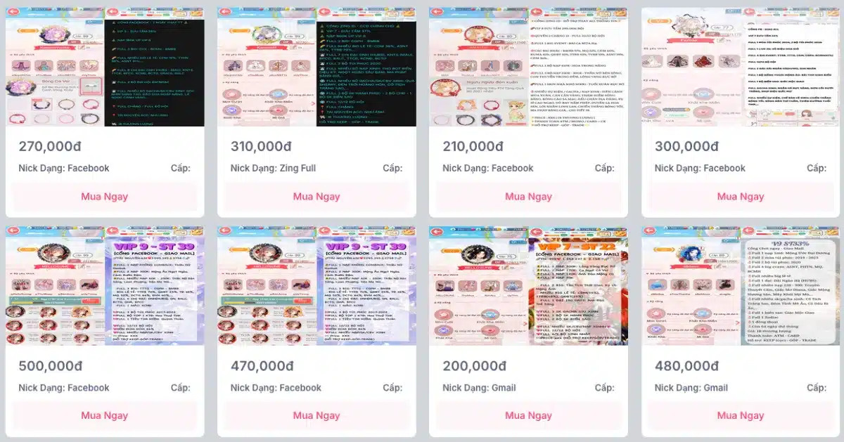 Giá bán acc Ngôi Sao Thời Trang